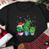 Santa Reindeer Cactus Christmas Funny Plant Noel Gift Tshirt