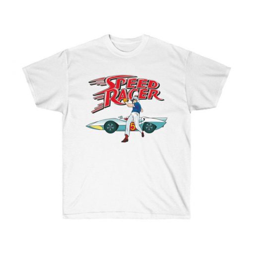 Speed Racer Printed T-Shirt, Retro Cartoon, Mens and Womens Tee