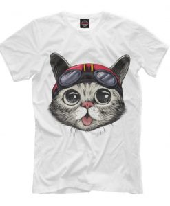 Biker Cat Graphic T-Shirt, Men's Women's All Sizes