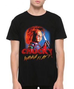 Chucky Wanna Play T-Shirt, Child's Play Tee, Men's and Women's Sizes