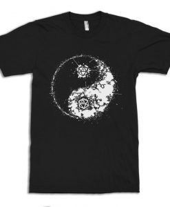 Dungeons and Dragons Yin Yang Dice T-Shirt, DnD Board Gamer Tee, Men's and Women's Sizes