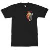Flowered Heart Original Art T-Shirt, Men's and Women's Sizes