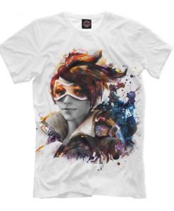 Overwatch Tracer T-Shirt, OW Video Game Tee, Men's Women's All Sizes