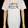 Painted Let's Rock T Shirt - Rock Band Tee