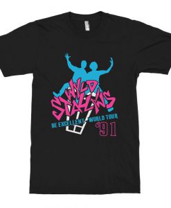 Wyld Stallyns World Tour Bill and Ted T-Shirt, Bill & Ted's Excellent Adventure Tee, Men's and Women's Sizes