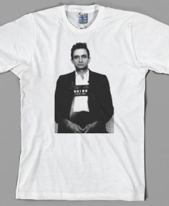 Johnny Cash Mugshot T-Shirt, Jail, Prison, Music, Man in Black, Graphic Tee, Country Music Gift