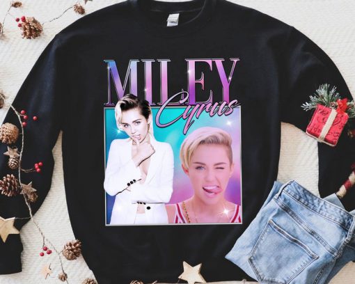Miley Cyrus 90s Crewneck Vintage Birthday Christmas Sweatshirt