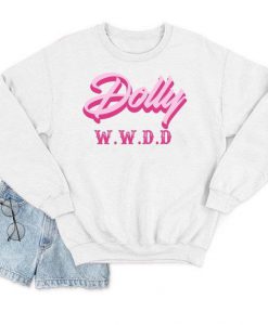 WWDD Dolly Parton Vintage White Shirt Gift For Fan Vintage Style Gift Shirt Dolly Parton White Shirt Sweatshirt