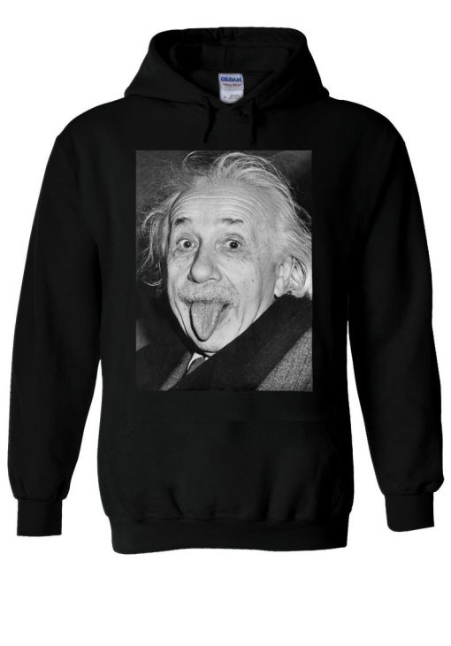 Albert Einstein Tongue Out Funny Hoodie