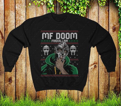 MF DOOM Ugly Christmas Sweater, Mf Doom - Madvillain Hip Hop Rap Christmas Holiday Sweatshirt