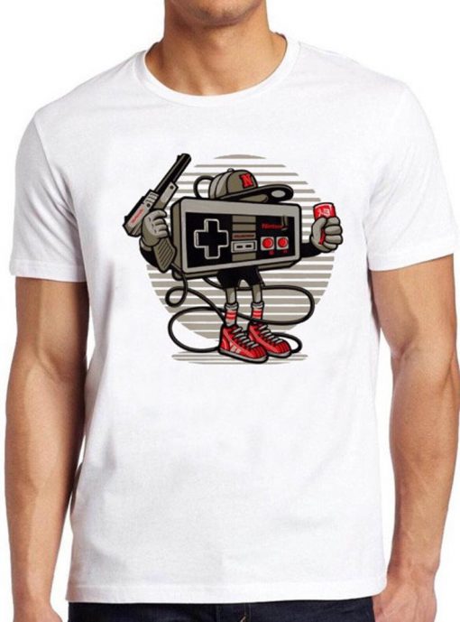 Gamer Retro T Shirt Nintendo Gamepad Controller Vintage Cool Gift Tee