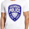 Grammer Police T Shirt English Teacher Book Reading Funny Cool Gift Tee