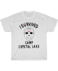 I Survived Camp Crystal Lake, Horror Shirt, Friday The 13th, Jason Voorhees Shirt, Horror Movie Shirt, Freddy Krueger Shirt, Halloween TShirt