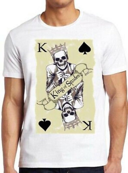 King Of Spades T Shirt Graphics Present Skull Cool Gift Tee