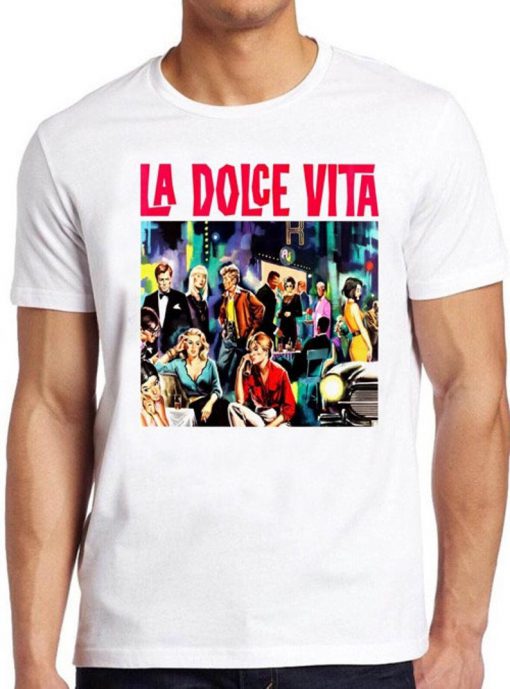 La Dolce Vita T Shirt 60s Fellini Movie Film Poster Vintage