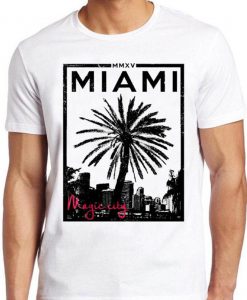 Miami T Shirt Magic City Beach Poster Vintage