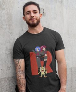 Pokemon Team Rocket VTG Black T Shirt