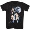 X-Files 3 Mulder Moon Black Adult T-Shirt