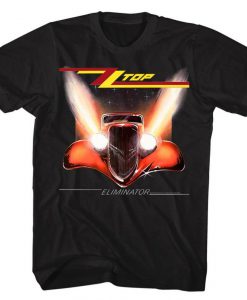 ZZ Top Eliminator Cover Black Adult T-Shirt