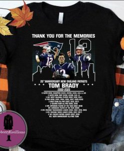 12 Tom Brady 20th anniversary New England Patriots Fan Lover Unisex Trending tshirt