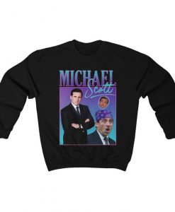 Michael Scott Homage Funny Office TV Show Retro 90's Vintage Men's Women's Unisex Sweatshirt
