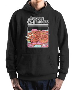 Donuts and Dragons Funny DnD Hoodie