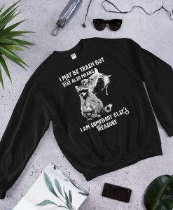 I May Be Trash Funny Raccoon Unisex Sweatshirt