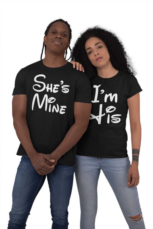 She's Mine I'm His Valentines Day T-Shirt Cute Matching T-Shirts