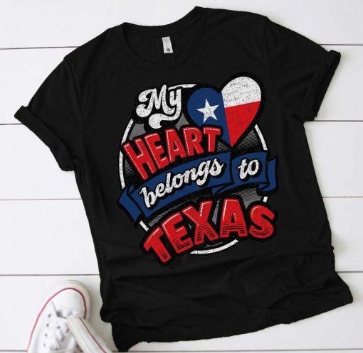 My Heart Belong To Texas Shirt