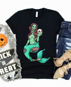 Zombie Mermaid Halloween Shirt