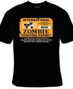 zombie permit gift Cool Funny Humor Shirt