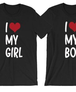 Couple Matching Shirts I Love My Girl Boy Boyfriend Girlfriend Cute Couple Funny Valentine's Gift Tee