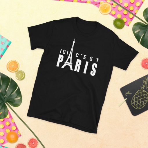 Ici C'est Paris Eiffel Tower Short-Sleeve Unisex T-Shirt