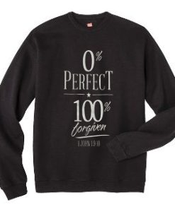 0% perfect 100% black sweatshirt