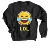 LOL Emticon Black Sweatshirt