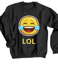 LOL Emticon Black Sweatshirt