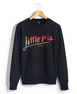 Little Mix Rainbow World Tour Music 2019 Gig Sparkle Black Sweatsirt