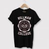 HILLMAN COLLEGE Unisex Black T-Shirt