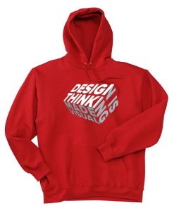 Design is Thinkning Made Visual Red Hoodie