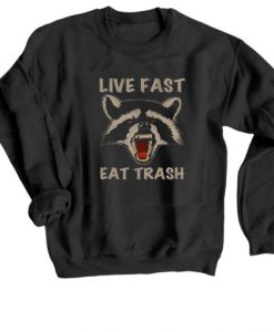 Live Fast Eat Trash Black Sweatshirt