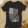 Morel Mushroom Hunter Patriotic American USA Flag T-Shirt