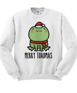 Merry Toadmas Christmas Frog Crewneck Sweatshirt