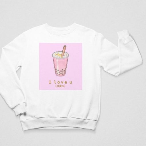 I Love You Bubble Tea Unisex Sweatshirt