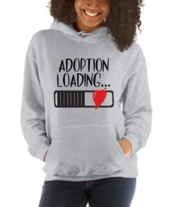 Adoption Loading… Please Wait Hearts Unisex Hoodie