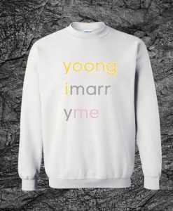 Yoongi Marry Me Bold Letter Sweatshirt